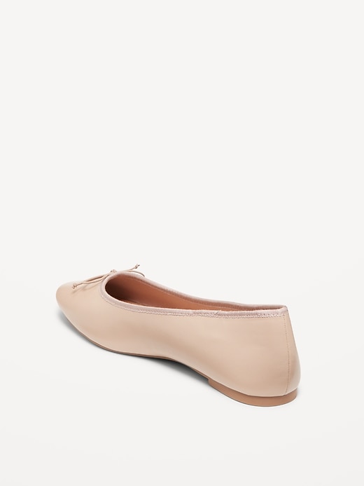 Image number 4 showing, Faux Leather Ballet Flat