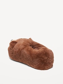 View large product image 4 of 4. Gender-Neutral Microfleece Critter Slippers for Kids