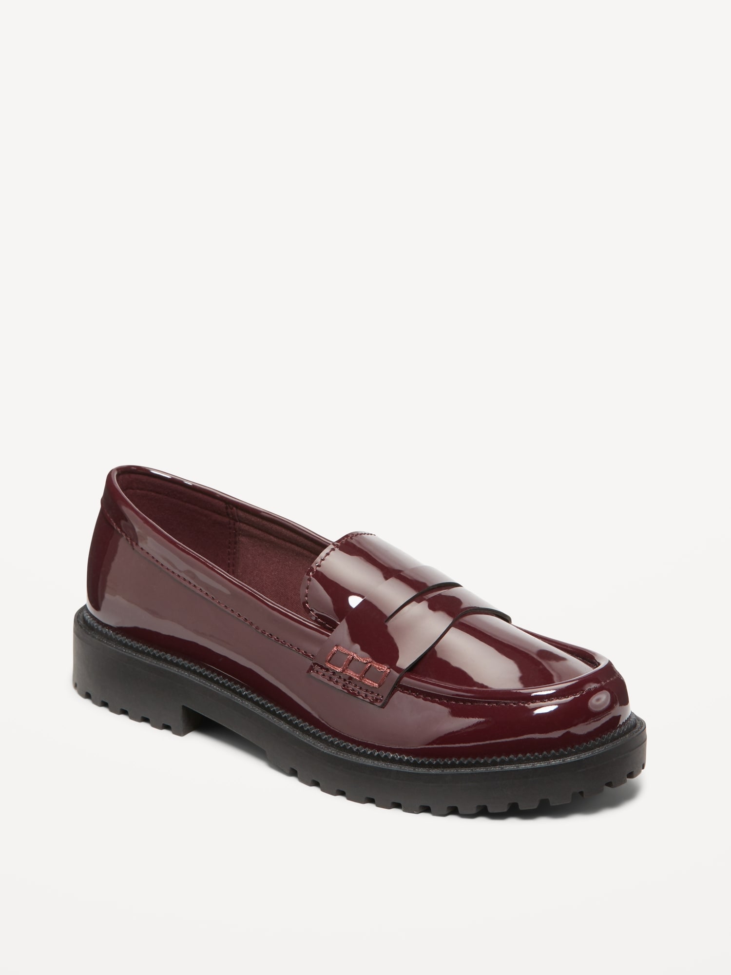 Shiny Faux-Leather Chunky Heel Loafers for Toddler Girls | Old Navy