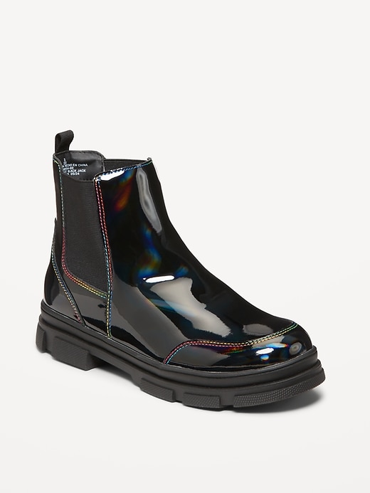 View large product image 1 of 4. Shiny Chelsea Boots for Girls