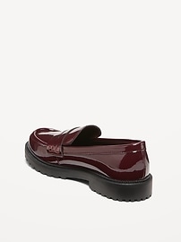 View large product image 4 of 4. Shiny Faux-Leather Chunky Heel Loafers for Toddler Girls