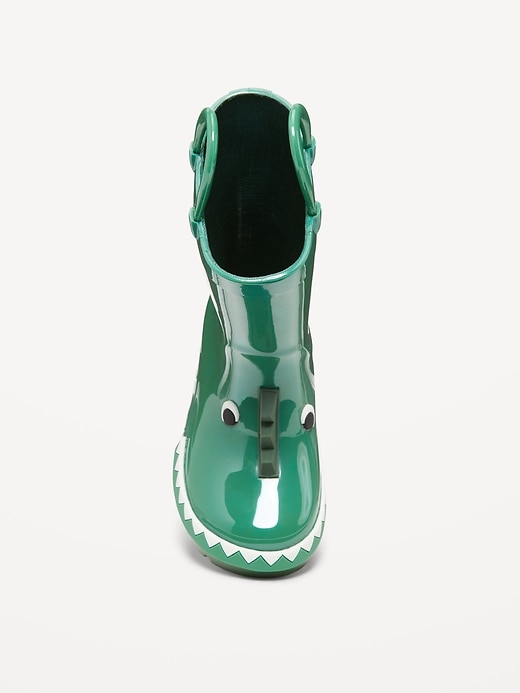 View large product image 2 of 4. Tall Dino-Graphic Rain Boots for Toddler Boys