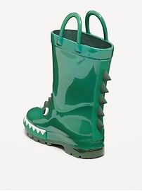 View large product image 3 of 4. Tall Dino-Graphic Rain Boots for Toddler Boys