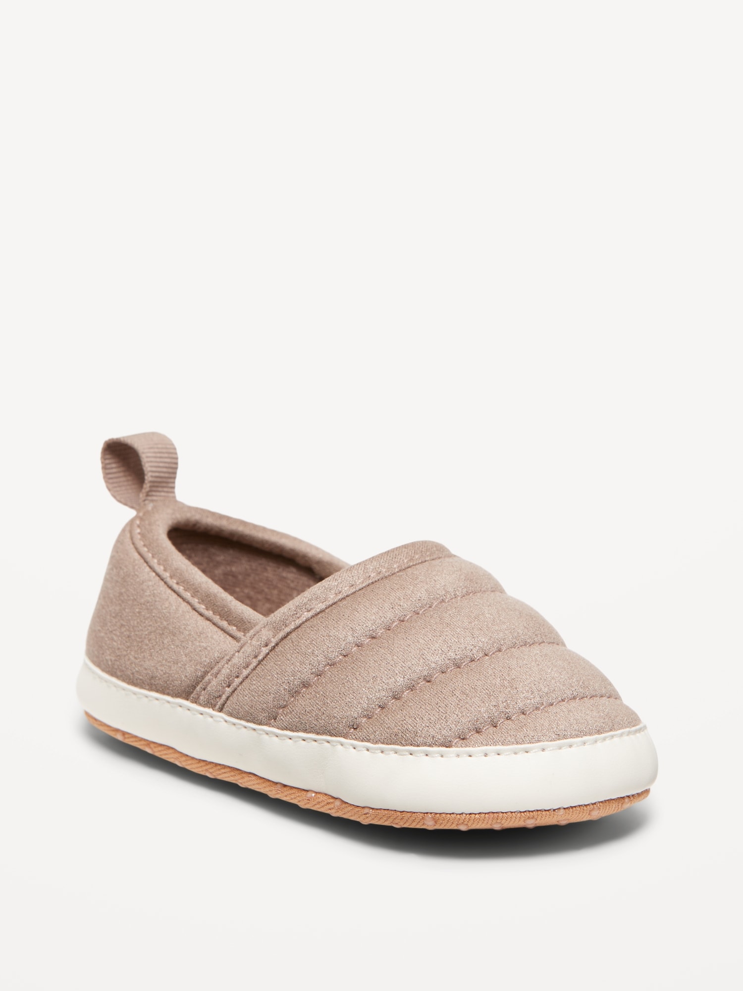 Faux-Suede Quilted Slip-On Sneakers for Baby - Brown