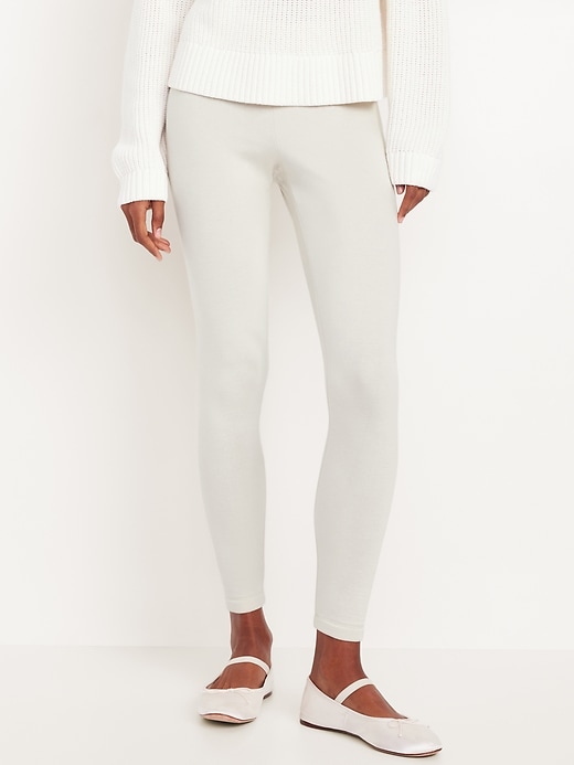 Image number 1 showing, High-Waisted Fleece-Lined Leggings