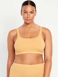 View large product image 5 of 8. Seamless Cable-Knit Bralette