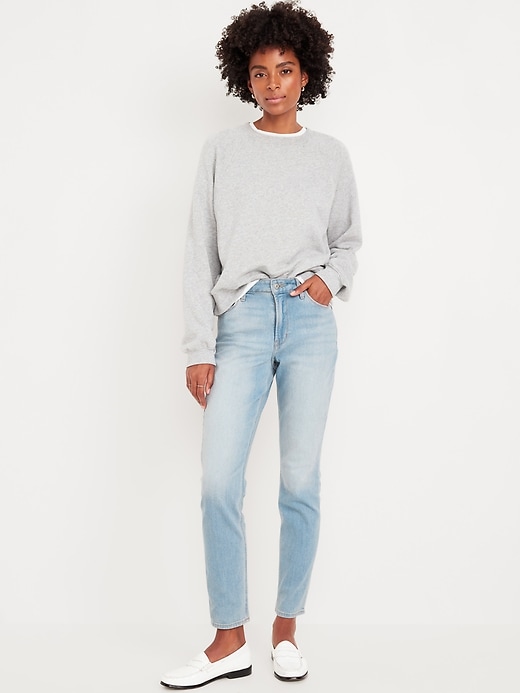 Image number 1 showing, High-Waisted Wow Straight Ankle Jeans