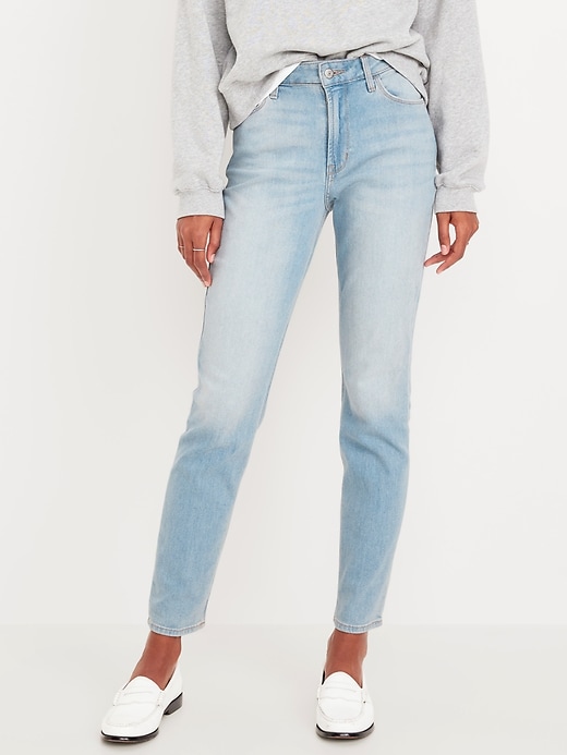 Image number 2 showing, High-Waisted Wow Straight Ankle Jeans