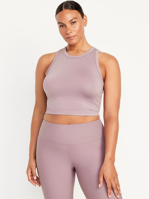 Image number 5 showing, Fitted Seamless Crop Tank Top