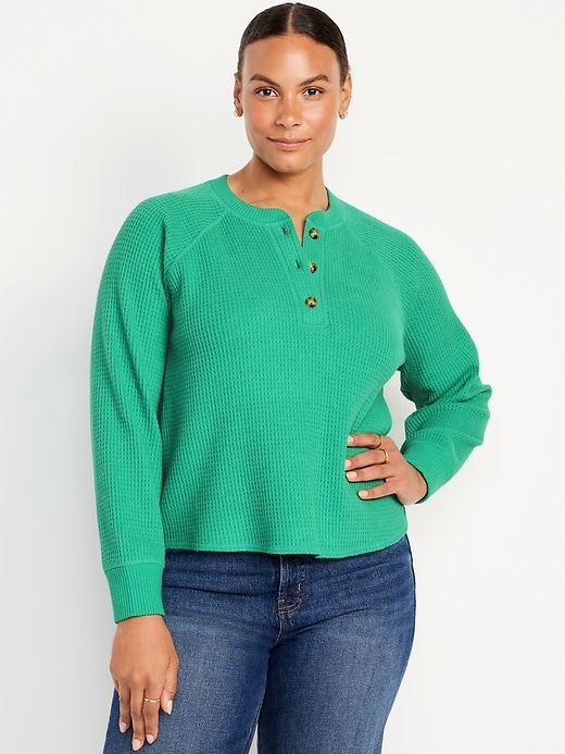 Image number 5 showing, Cozy Thermal-Knit Henley