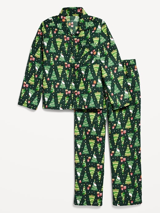 View large product image 2 of 4. Gender-Neutral Printed Button-Front Pajama Set for Kids