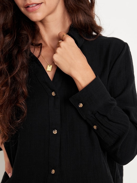 Image number 4 showing, Button-Down Boyfriend Shirt