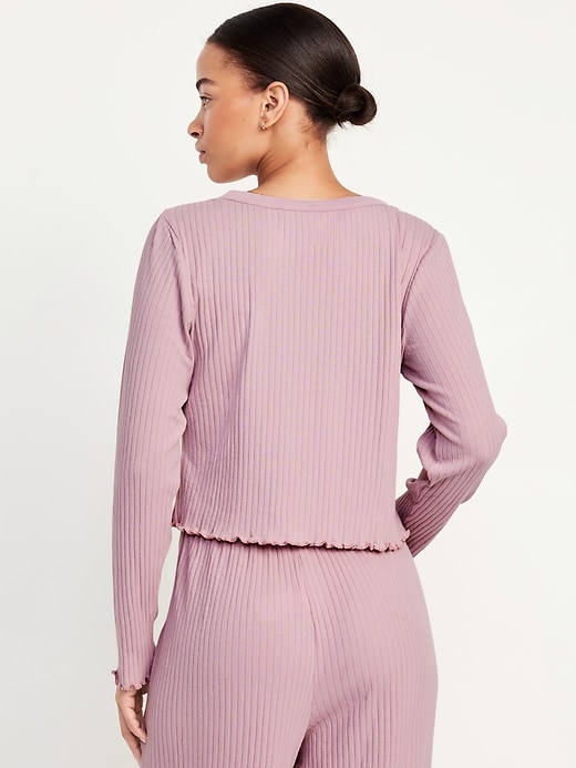 Image number 2 showing, Ribbed Pajama Top