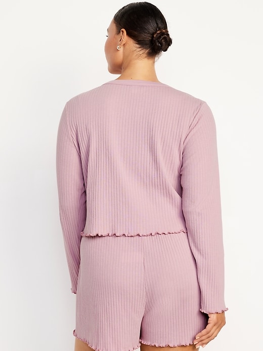 Image number 6 showing, Ribbed Pajama Top