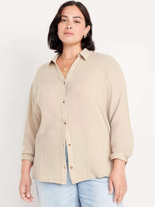 Image number 7 showing, Button-Down Boyfriend Shirt