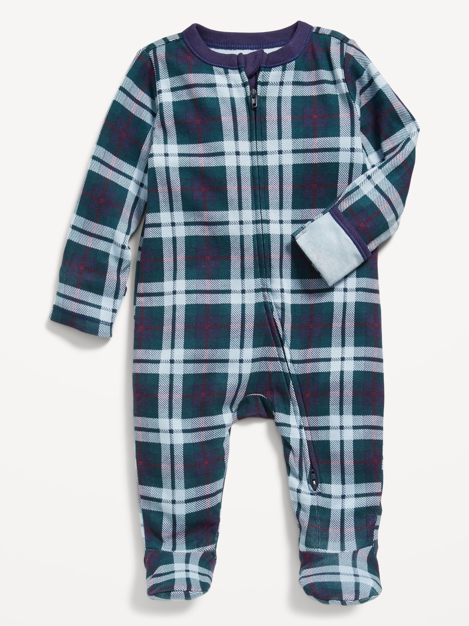 2-Way-Zip Printed Sleep & Play Footed One-Piece for Baby