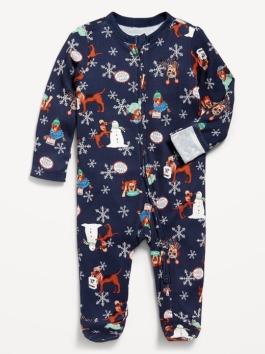 View large product image 1 of 3. 2-Way-Zip Printed Sleep &amp; Play Footed One-Piece for Baby