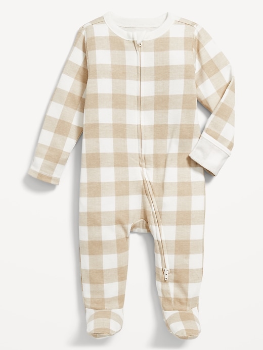 View large product image 1 of 2. 2-Way-Zip Printed Sleep &amp; Play Footed One-Piece for Baby