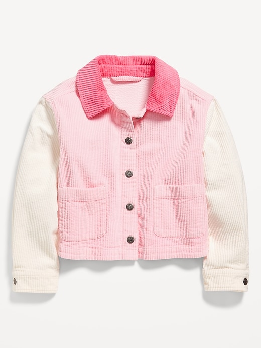 View large product image 2 of 3. Color-Block Corduroy Jacket for Girls