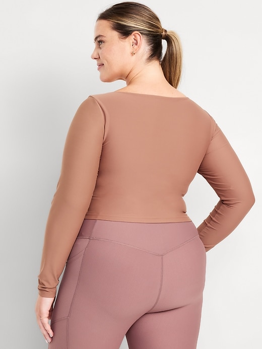 Image number 8 showing, PowerSoft Long-Sleeve Crop Support Top