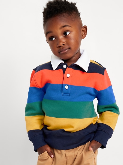 View large product image 1 of 2. Cozy Long-Sleeve Collared Sweater for Toddler Boys