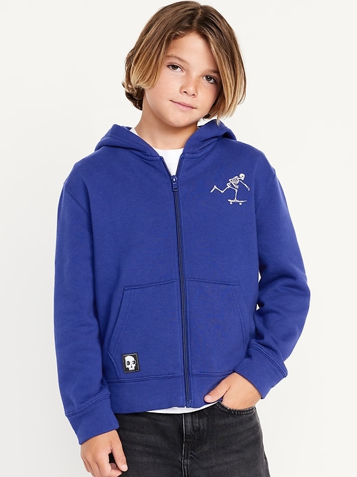 View large product image 1 of 4. Graphic Zip-Front Hoodie for Boys