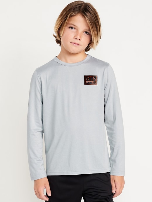 View large product image 1 of 4. CloudMotion Long-Sleeve Graphic T-Shirt for Boys