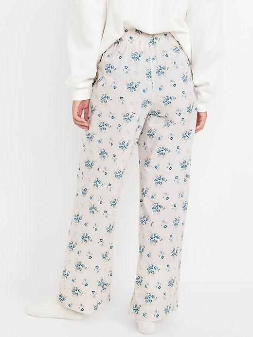 Image number 2 showing, High-Waisted Poplin Pajama Pant