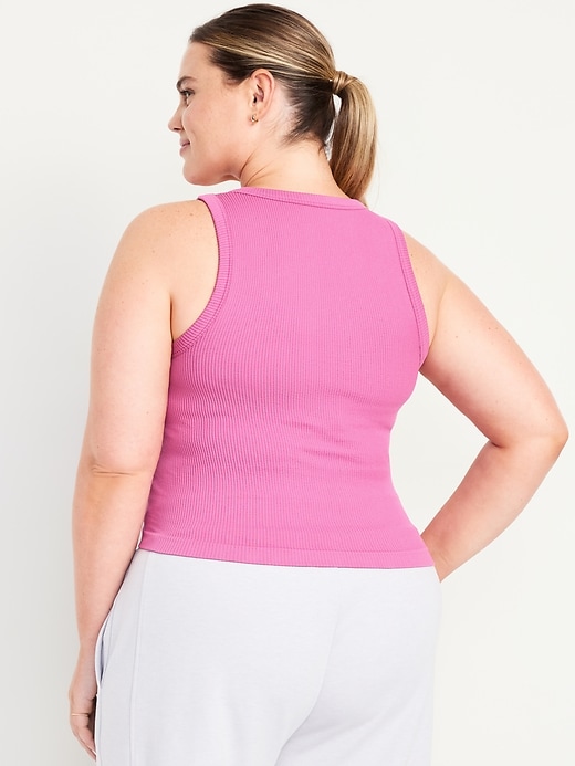 Image number 8 showing, Fitted Seamless Ribbed Tank Top