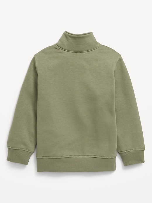 View large product image 2 of 2. Long-Sleeve Quarter Zip Sweatshirt for Toddler Boys