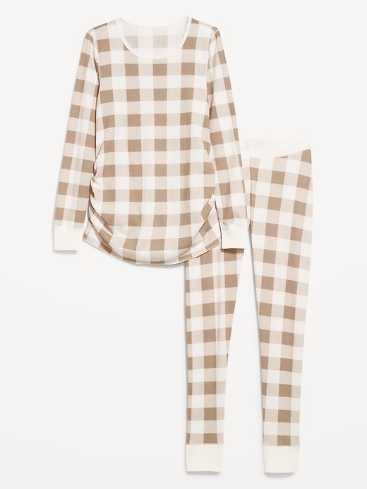 Image number 8 showing, Maternity Waffle Pajama Set