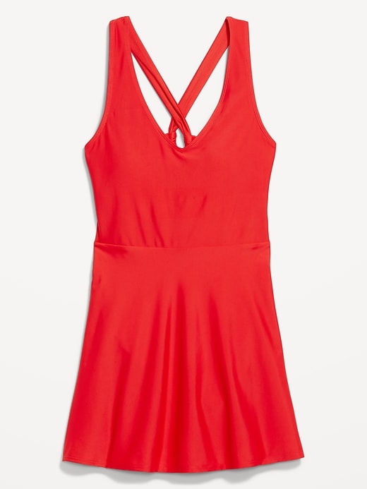 Image number 4 showing, V-Neck Swim Dress