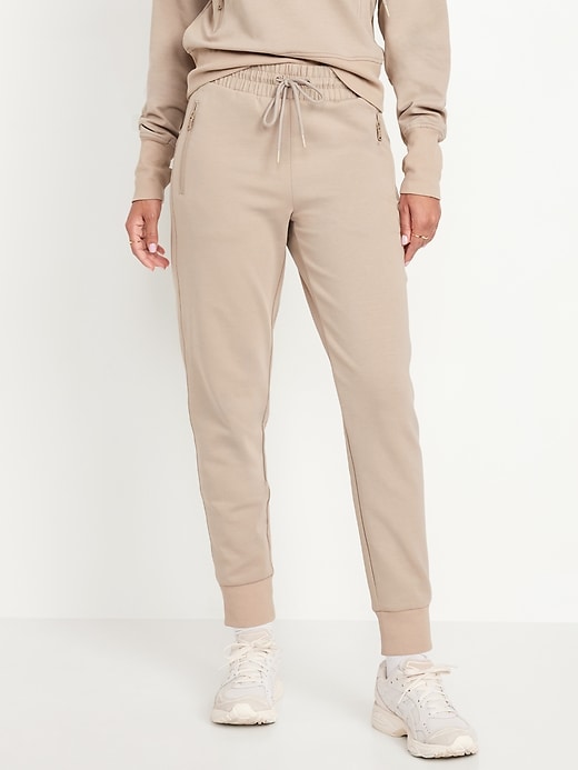 Image number 1 showing, High-Waisted Dynamic Fleece Joggers