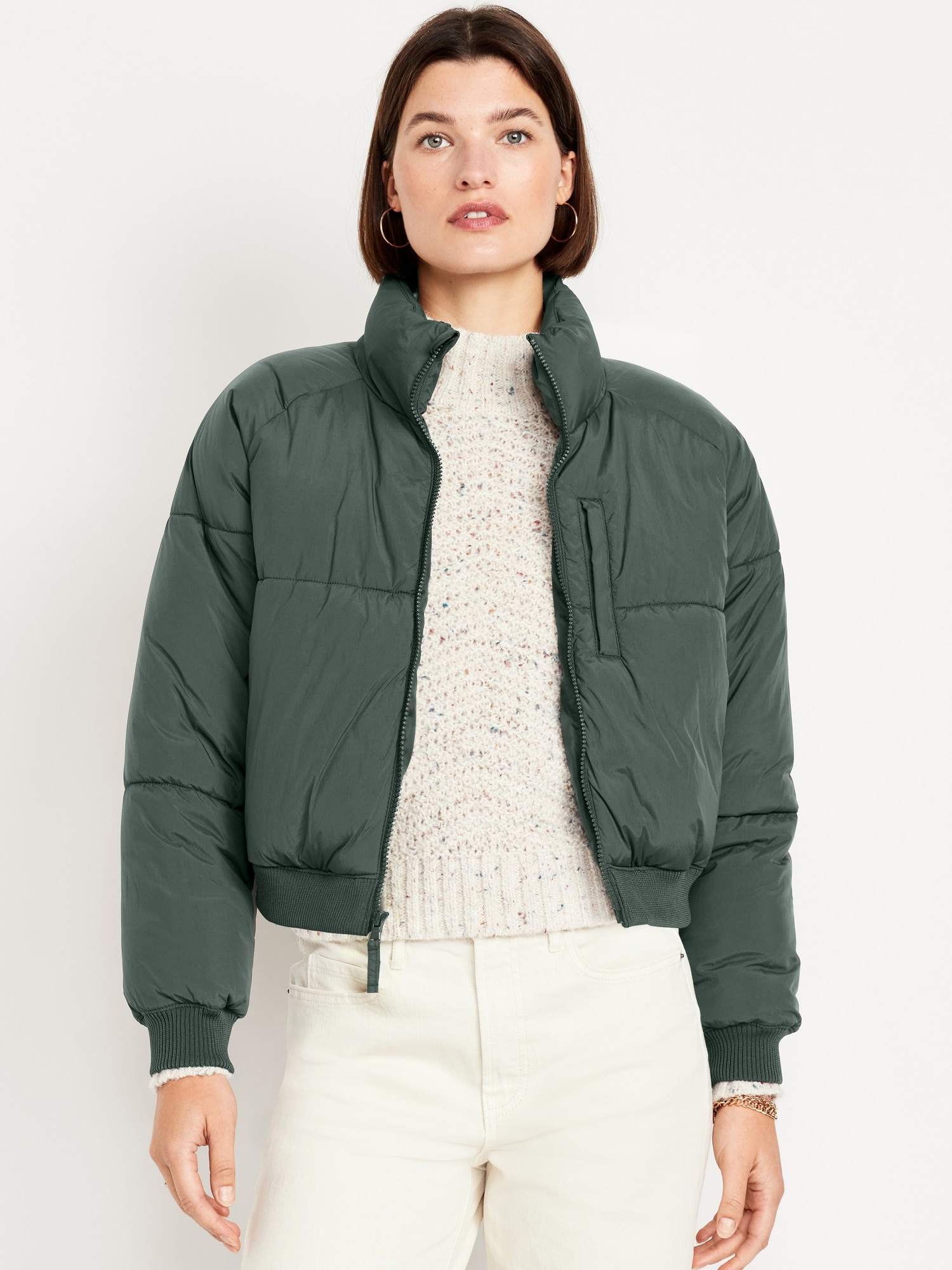 Oversized Crop Puffer Jacket