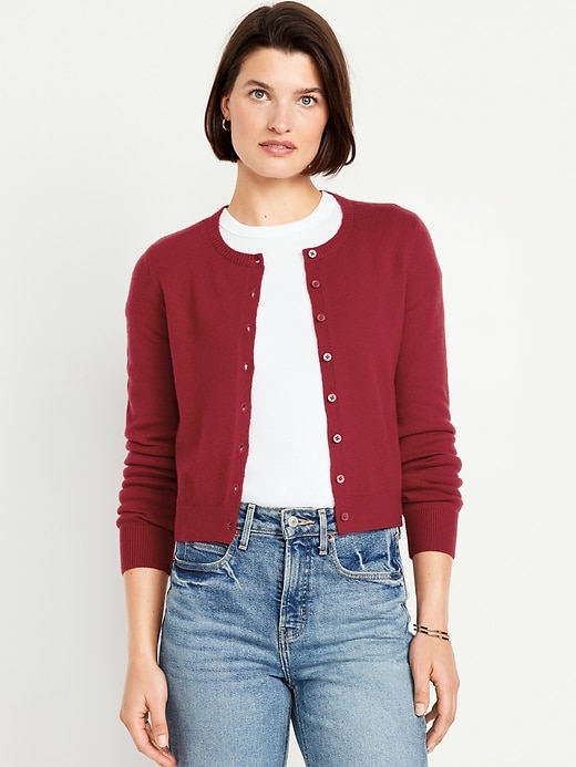 Image number 1 showing, SoSoft Crop Cardigan Sweater