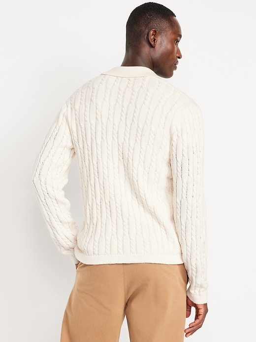 Image number 6 showing, Button-Down Cable-Knit Sweater