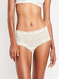 Image number 1 showing, Low-Rise Lace Hipster Underwear