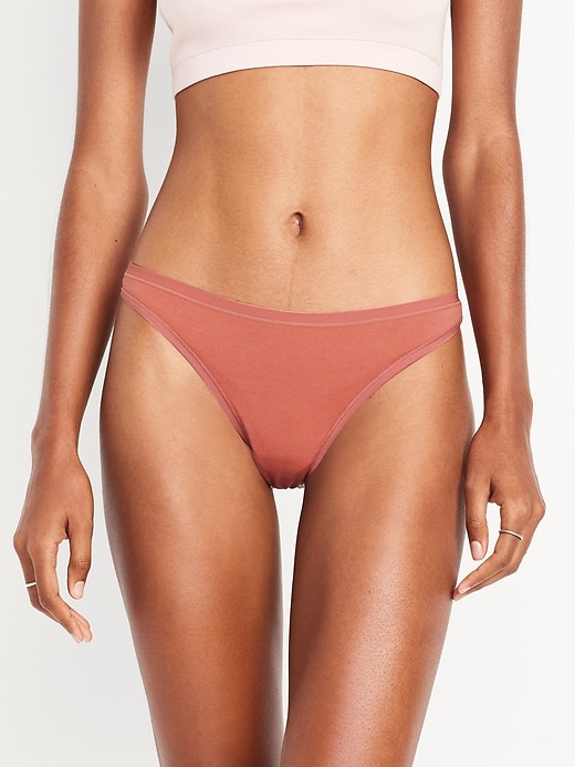 View large product image 1 of 8. Low-Rise Everyday Cotton Thong