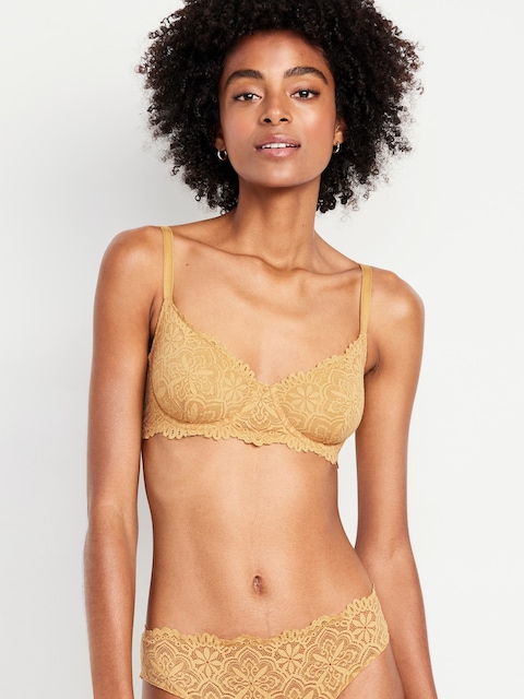 Lace Balconette Bra - Golden Ring