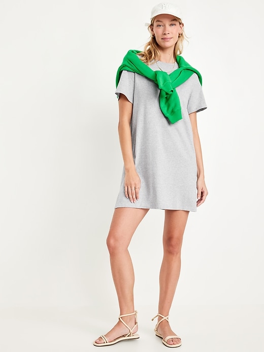 Image number 4 showing, Crew-Neck Mini T-Shirt Dress