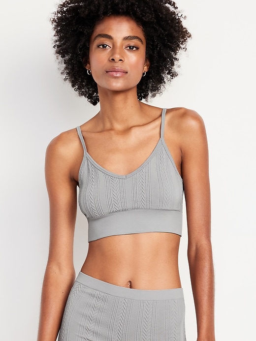 View large product image 1 of 8. Seamless Longline Bralette