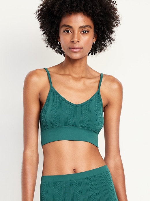 View large product image 1 of 8. Seamless Longline Bralette