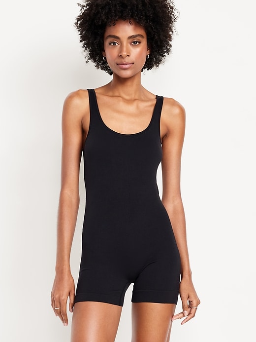 View large product image 1 of 8. Seamless Ribbed Tank Top Bodysuit