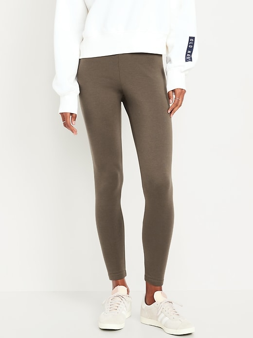 Image number 1 showing, High-Waisted Fleece-Lined Leggings