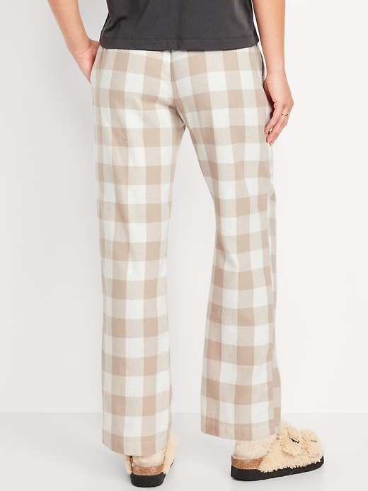 Image number 2 showing, Mid-Rise Flannel Pajama Pants for Women