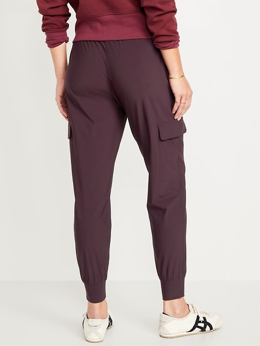 Image number 2 showing, High-Waisted SleekTech Cargo Joggers