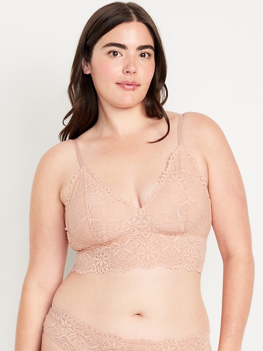 Image number 5 showing, Lace Longline Bralette