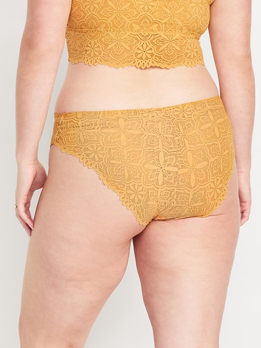 Image number 6 showing, Mid-Rise Lace Bikini Underwear