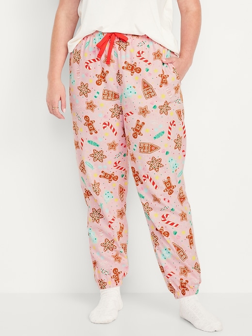 Image number 5 showing, High-Waisted Flannel Pajama Joggers