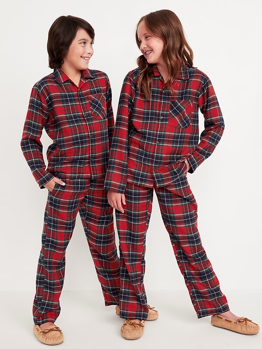 View large product image 1 of 4. Gender-Neutral Printed Button-Front Pajama Set for Kids